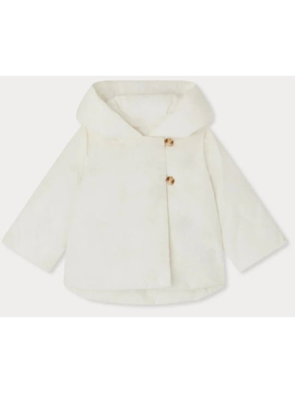 Bonpiont White Baby Puffer Jacket with Cherry Pattern Size 6 Months